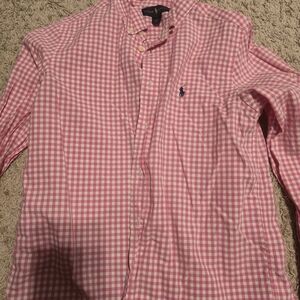 Polo by Ralph Lauren Kids Pink Checkered Button Down Shirt